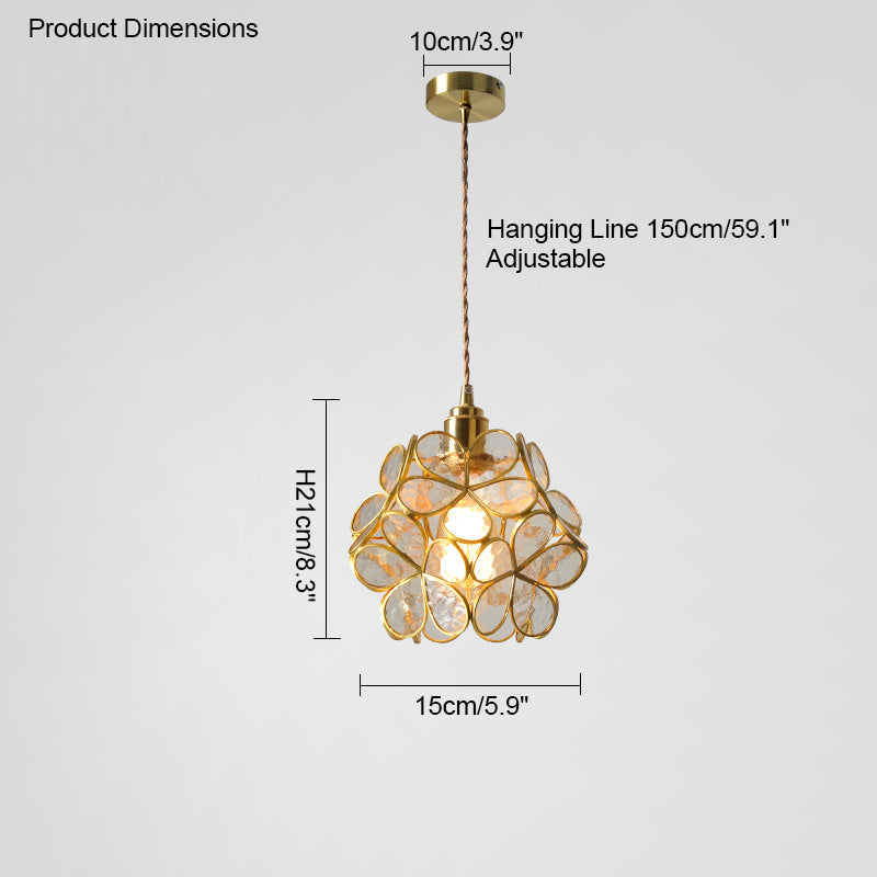 Art Deco Stained Glass Flower Pendant Light – LM1063