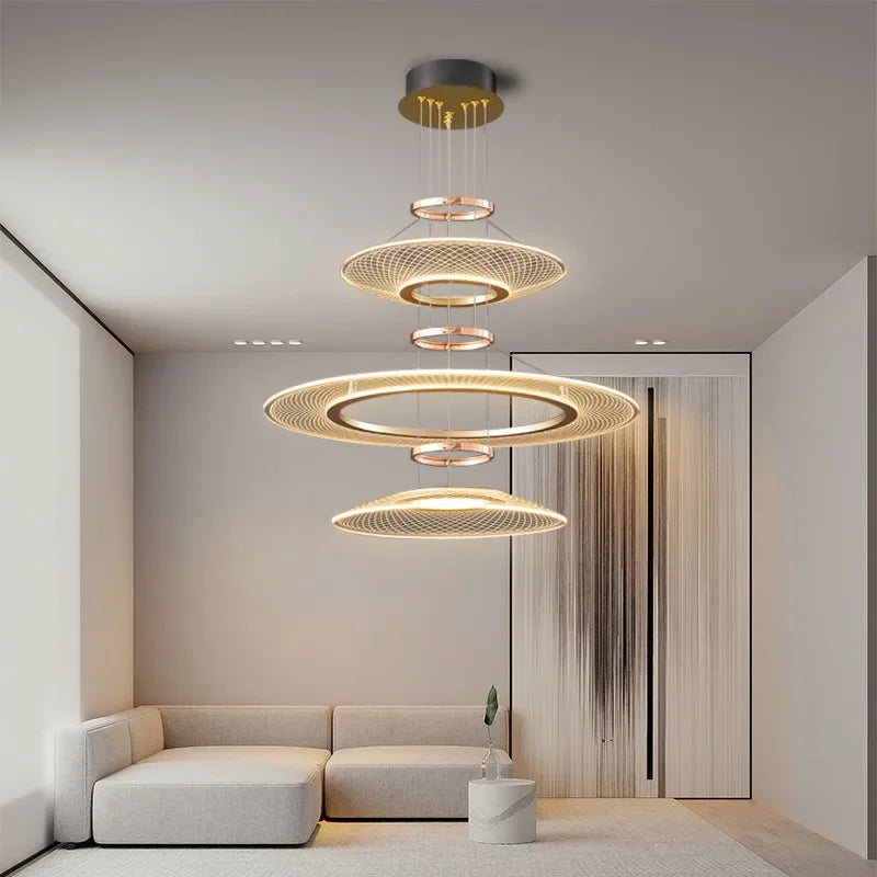 Luxury Modern LED Crystal Ring Chandelier – LM1052 - Lumora