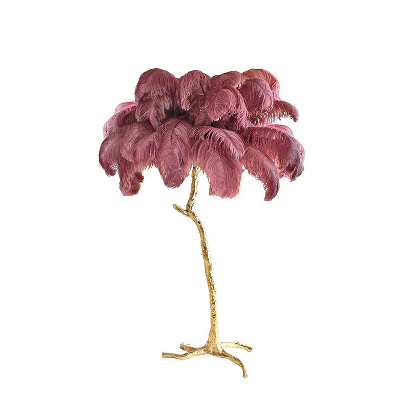 Ostrich Feather Luxury Floor Lamp - LM1016 - Lumora