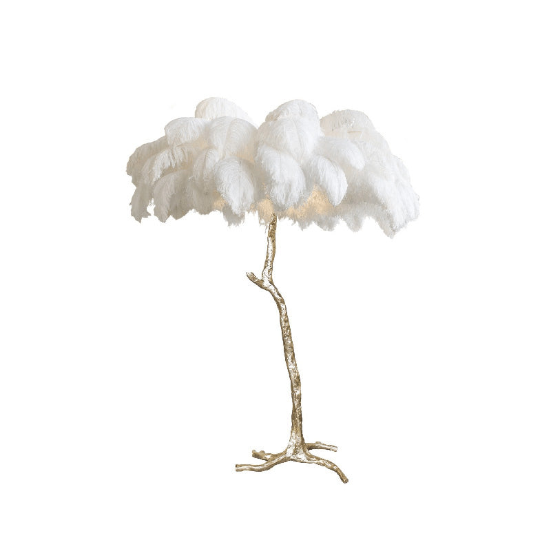 Ostrich Feather Luxury Floor Lamp - LM1016 - Lumora