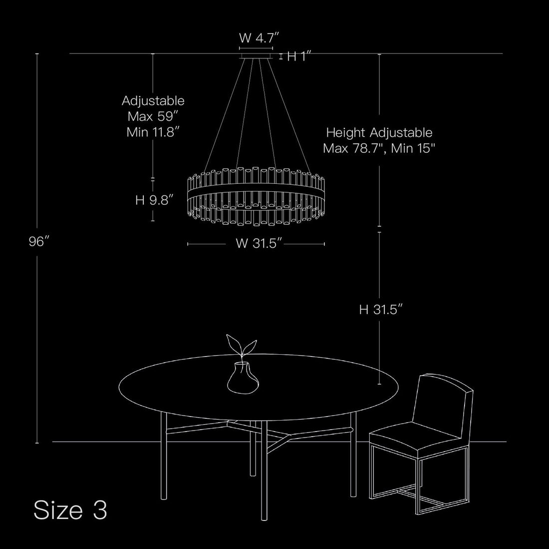 Aurum Gold Crystal Ring Chandelier - LM1013