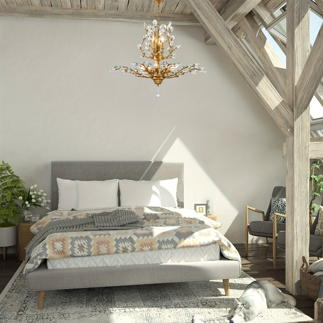Vintage Bronze K9 Crystal 8-Light Rustic Chandelier – LM1053 - Lumora