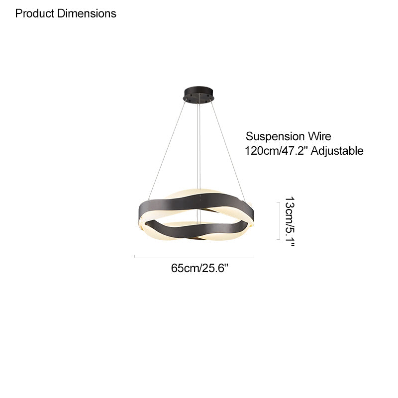Modern Wave LED Chandelier - LM1070 - Lumora