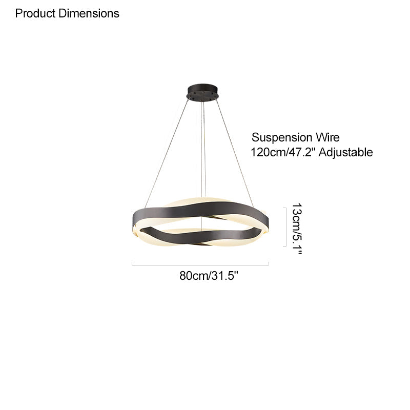 Modern Wave LED Chandelier - LM1070 - Lumora