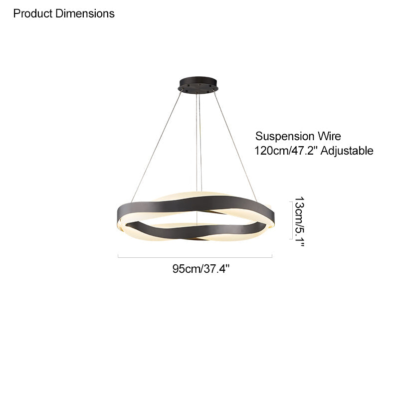 Modern Wave LED Chandelier - LM1070 - Lumora