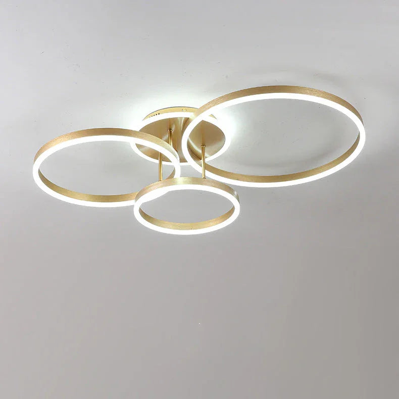 Gold Circular LED Ring Chandelier - LM1020 - Lumora