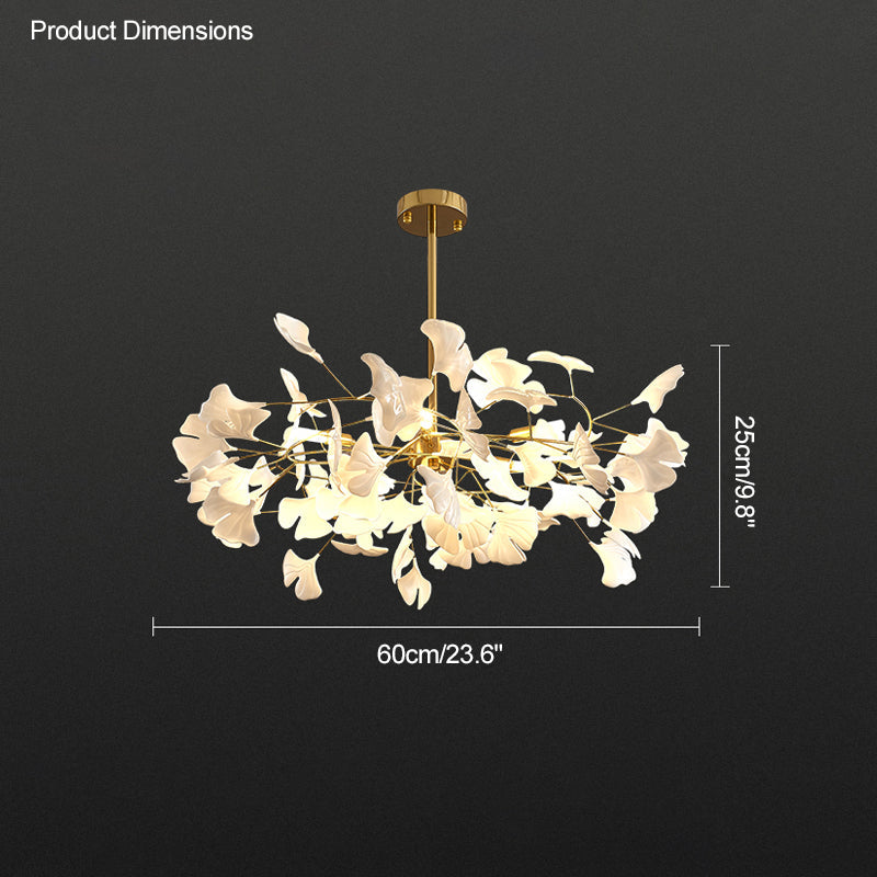 Gingko Leaf LED Chandelier - LM1035 - Lumora