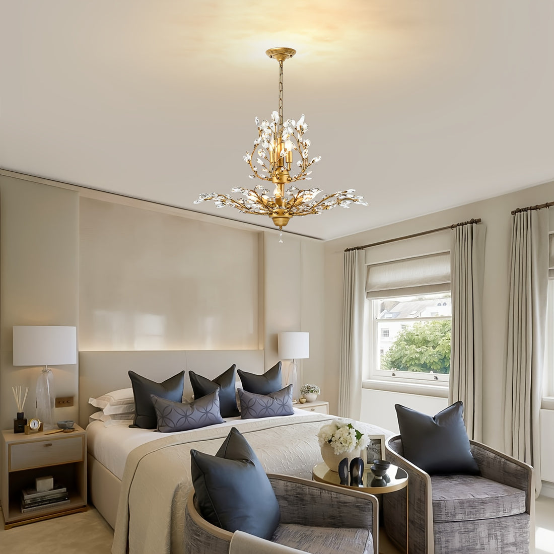 Vintage Bronze K9 Crystal 8-Light Rustic Chandelier – LM1053 - Lumora
