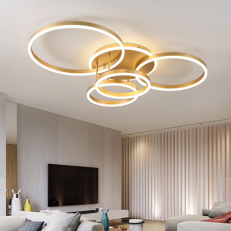 Gold Circular LED Ring Chandelier - LM1020 - Lumora