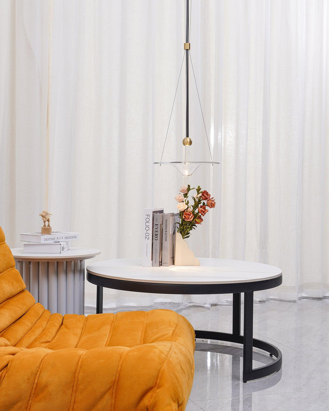 Glass Disc Pendant Light - LM1117