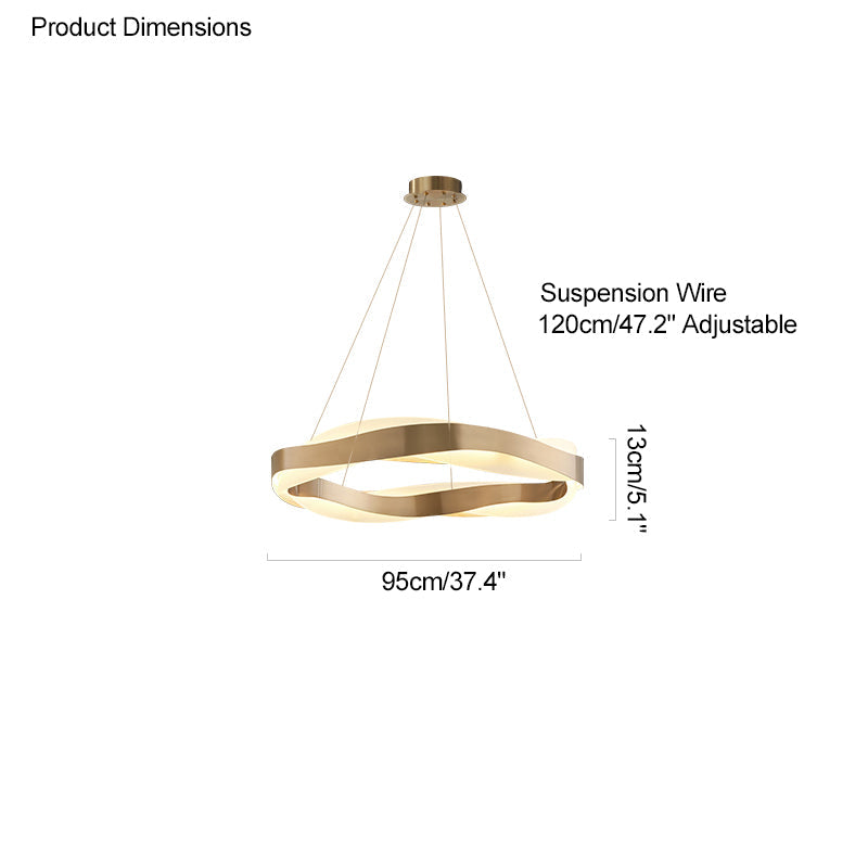 Modern Wave LED Chandelier - LM1070 - Lumora