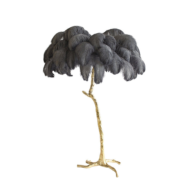 Ostrich Feather Luxury Floor Lamp - LM1016 - Lumora