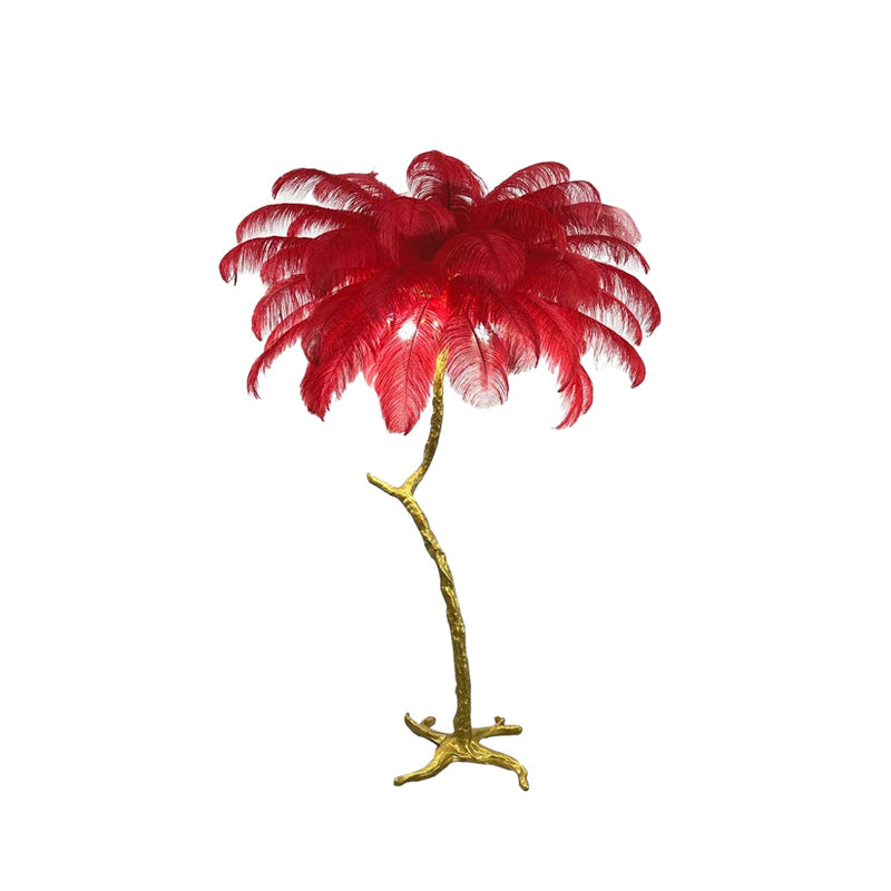 Ostrich Feather Luxury Floor Lamp - LM1016 - Lumora